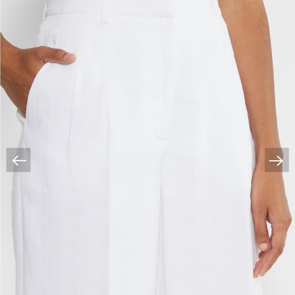 Aritzia Effortless white linen Pants